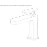 Single-lever countertop washbasin tap made of chrome-plated brass Veddasca