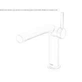 1-hole chrome-plated brass washbasin tap on countertop Hyzne