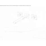 3-hole wall-mounted washbasin tap in chrome-plated brass Duxbury