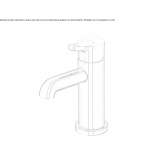 Countertop washbasin faucet with single handle, 1-hole, chrome-plated brass Olmeneta