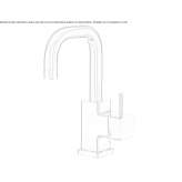 Countertop washbasin tap made of chrome-plated brass Moulins