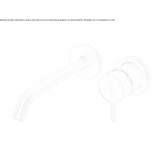 Stainless steel wall-mounted washbasin tap with single rosettes Criciuma