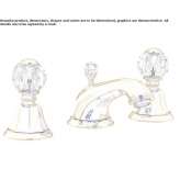 3-hole brass basin tap with Swarovski® crystals Moju