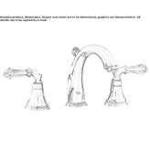 3-hole brass basin tap with Swarovski® crystals Yutsa