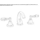 3-hole brass basin tap with Swarovski® crystals Galatone
