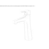 Countertop washbasin faucet with single handle, 1-hole, chrome-plated brass Lumes
