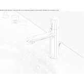 Single-lever brass washbasin tap Chametla