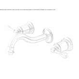 Wall-mounted washbasin tap with single rosettes Portets