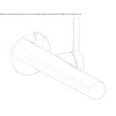 Wall-mounted washbasin tap in chrome-plated brass Peresvet