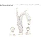 3-hole washbasin tap with Swarovski® crystals Clarence