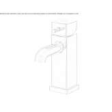 Countertop washbasin tap made of chrome-plated brass Moulins