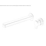 Wall-mounted washbasin tap in chrome-plated brass Nawojowa