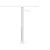 Free-standing single-lever washbasin tap made of stainless steel Damuels
