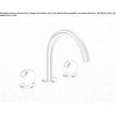 3-hole washbasin tap in stainless steel and ceramics Giesbeek
