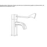 Countertop washbasin tap made of chrome-plated brass Bagheria