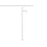 Freestanding washbasin tap made of chrome-plated brass Elshout