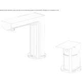 Bateria umywalkowa nablatowa 2-otworowa z jednym uchwytem Tunungua