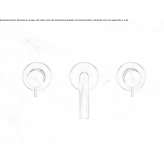3-hole wall-mounted washbasin tap made of stainless steel Newick