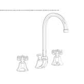 3-hole washbasin tap with adjustable spout Jundiai