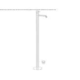 Free-standing, single-lever brass washbasin tap Chavao