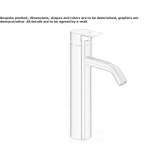 Single-lever countertop washbasin tap made of stainless steel Labunie