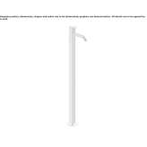 Free-standing single-lever washbasin tap made of stainless steel Labunie