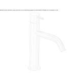Single-lever countertop washbasin tap made of stainless steel Vlasivka