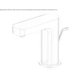 Countertop washbasin tap with aerator Xometla