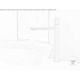 Single-lever brass countertop washbasin tap Chametla