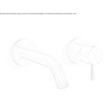 Stainless steel wall-mounted washbasin tap with single rosettes Vlasivka