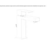 Single-lever washbasin tap with cork stopper Chirkey
