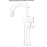Washbasin tap in chrome-plated brass Paime
