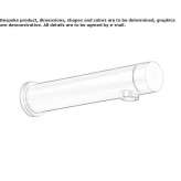 Wall-mounted hydroprogressive washbasin tap made of stainless steel Marquion