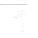 Single-lever countertop washbasin tap made of chrome-plated brass Collonce
