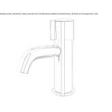 Countertop washbasin tap made of chrome-plated brass Acciano