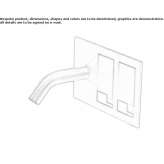 Stainless steel wall-mounted washbasin tap with plate Labunie
