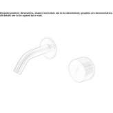 2-hole wall-mounted washbasin tap in stainless steel Kupavna