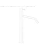 Single-lever countertop washbasin tap made of stainless steel Vlasivka