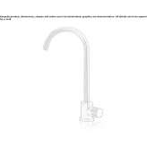 Single-lever countertop washbasin tap made of stainless steel Kupavna
