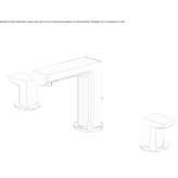 3-hole countertop washbasin tap Tunungua
