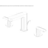 3-hole countertop washbasin tap in chrome-plated brass Veddasca