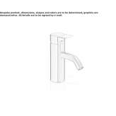 Single-lever countertop washbasin tap made of stainless steel Labunie