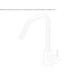 Single-lever countertop washbasin tap made of stainless steel Vlasivka