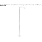 Free-standing, hydrogressive stainless steel washbasin tap Marquion
