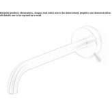 Wall-mounted hydroprogressive washbasin tap made of stainless steel Montoro