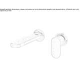 Two-hole, single-lever, wall-mounted washbasin faucet Xometla