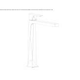 Tall, single-lever washbasin tap Belpre