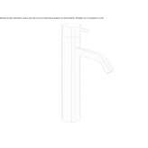 Single-lever countertop washbasin tap made of stainless steel Criciuma