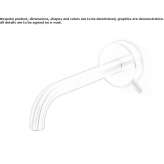 Wall-mounted hydroprogressive washbasin tap made of stainless steel Montoro