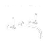 3-hole wall-mounted washbasin tap Finike